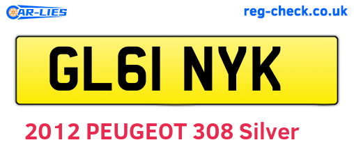 GL61NYK are the vehicle registration plates.