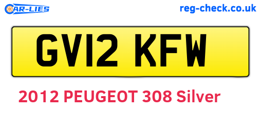 GV12KFW are the vehicle registration plates.