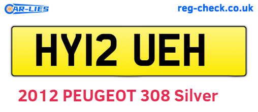 HY12UEH are the vehicle registration plates.