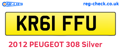 KR61FFU are the vehicle registration plates.