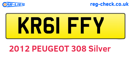 KR61FFY are the vehicle registration plates.