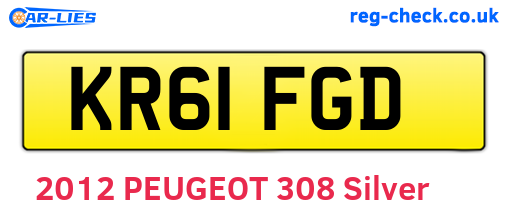 KR61FGD are the vehicle registration plates.