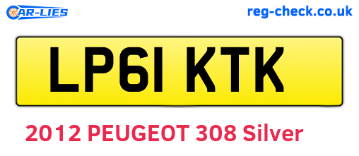 LP61KTK are the vehicle registration plates.
