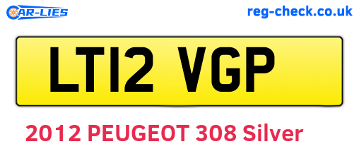 LT12VGP are the vehicle registration plates.