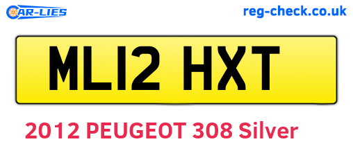 ML12HXT are the vehicle registration plates.