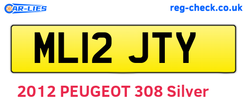 ML12JTY are the vehicle registration plates.