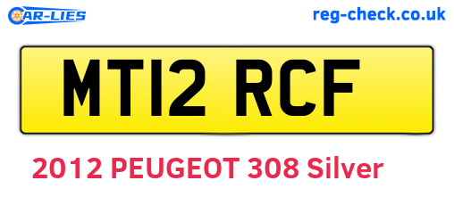 MT12RCF are the vehicle registration plates.