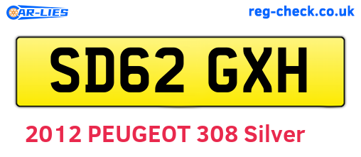 SD62GXH are the vehicle registration plates.