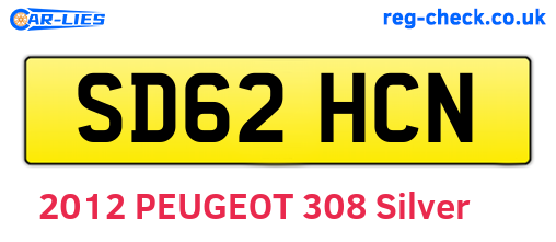 SD62HCN are the vehicle registration plates.