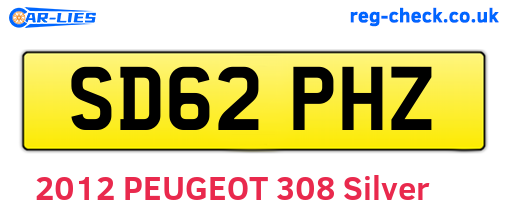 SD62PHZ are the vehicle registration plates.