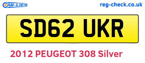 SD62UKR are the vehicle registration plates.
