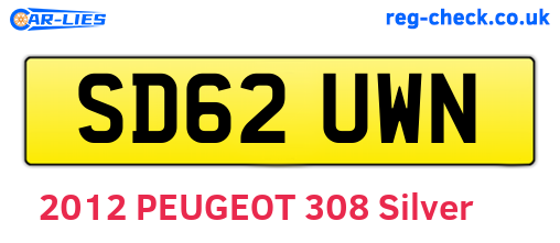 SD62UWN are the vehicle registration plates.