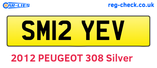 SM12YEV are the vehicle registration plates.