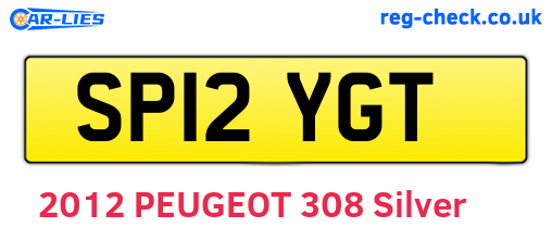 SP12YGT are the vehicle registration plates.