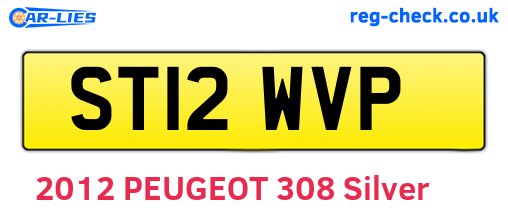 ST12WVP are the vehicle registration plates.