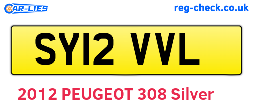 SY12VVL are the vehicle registration plates.