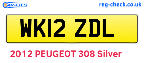 WK12ZDL are the vehicle registration plates.