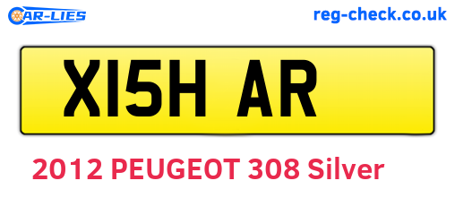 X15HAR are the vehicle registration plates.