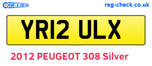 YR12ULX are the vehicle registration plates.
