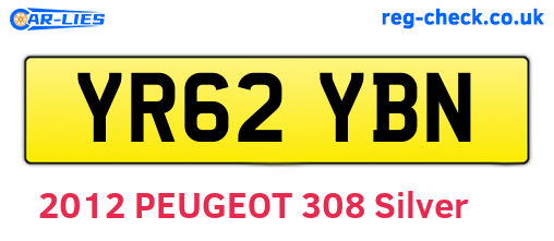 YR62YBN are the vehicle registration plates.