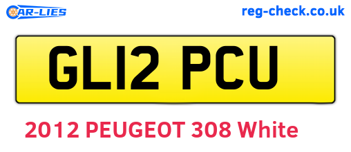 GL12PCU are the vehicle registration plates.