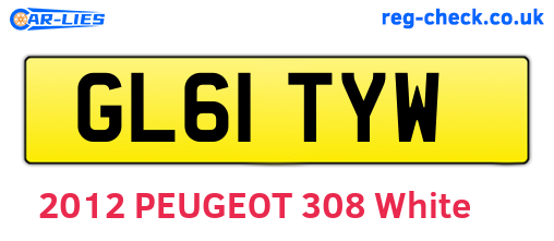 GL61TYW are the vehicle registration plates.