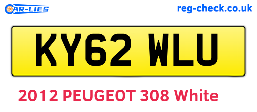 KY62WLU are the vehicle registration plates.