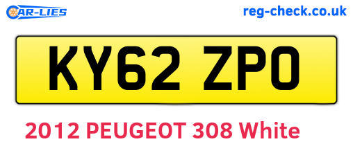 KY62ZPO are the vehicle registration plates.