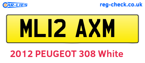 ML12AXM are the vehicle registration plates.