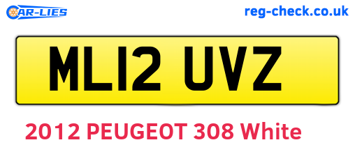 ML12UVZ are the vehicle registration plates.