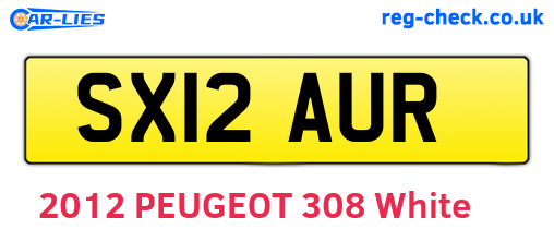 SX12AUR are the vehicle registration plates.