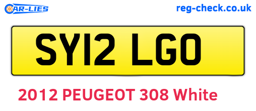 SY12LGO are the vehicle registration plates.