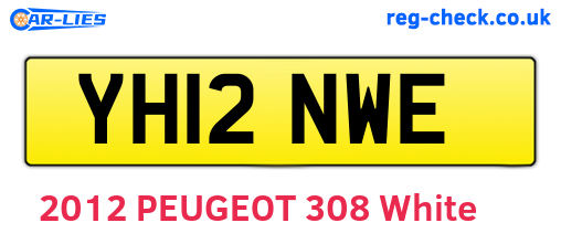 YH12NWE are the vehicle registration plates.