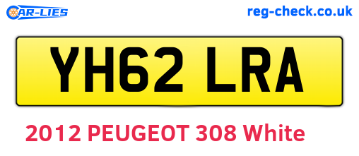 YH62LRA are the vehicle registration plates.