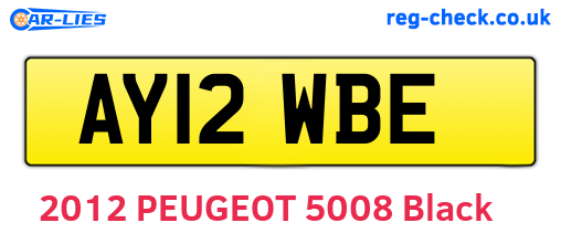 AY12WBE are the vehicle registration plates.