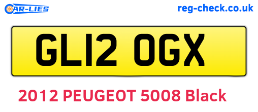 GL12OGX are the vehicle registration plates.