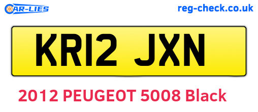 KR12JXN are the vehicle registration plates.