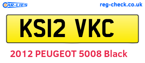 KS12VKC are the vehicle registration plates.
