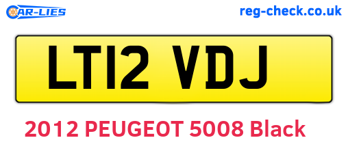 LT12VDJ are the vehicle registration plates.