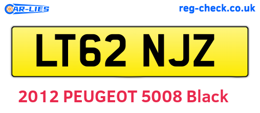 LT62NJZ are the vehicle registration plates.