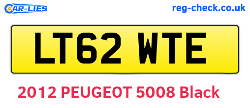 LT62WTE are the vehicle registration plates.
