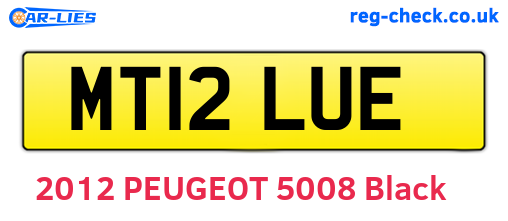 MT12LUE are the vehicle registration plates.