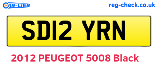 SD12YRN are the vehicle registration plates.
