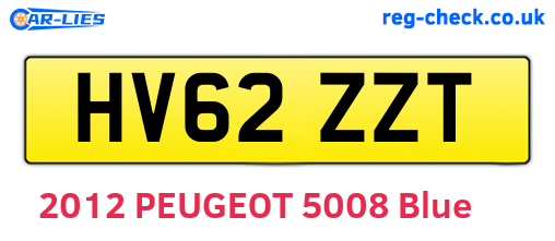 HV62ZZT are the vehicle registration plates.