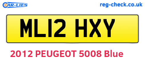 ML12HXY are the vehicle registration plates.