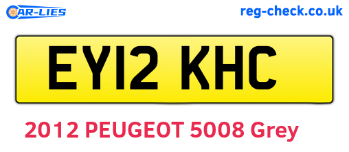 EY12KHC are the vehicle registration plates.