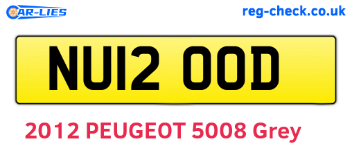 NU12OOD are the vehicle registration plates.