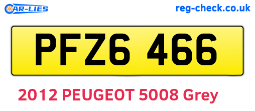 PFZ6466 are the vehicle registration plates.