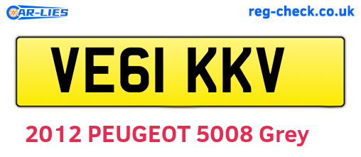 VE61KKV are the vehicle registration plates.