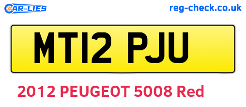 MT12PJU are the vehicle registration plates.